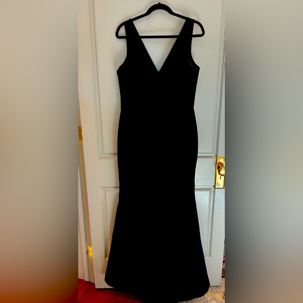 Amsale Mackayla Black Bridesmaid Dress Size 12